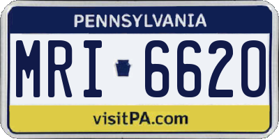 PA license plate MRI6620