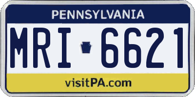 PA license plate MRI6621