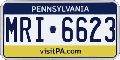 PA license plate MRI6623