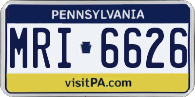 PA license plate MRI6626