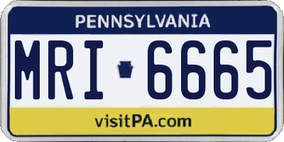 PA license plate MRI6665
