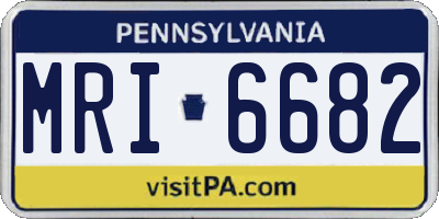 PA license plate MRI6682