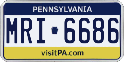 PA license plate MRI6686