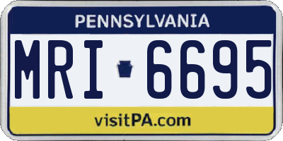 PA license plate MRI6695