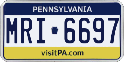 PA license plate MRI6697