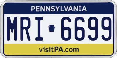 PA license plate MRI6699