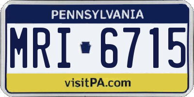 PA license plate MRI6715