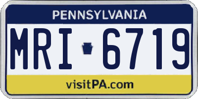PA license plate MRI6719
