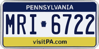 PA license plate MRI6722