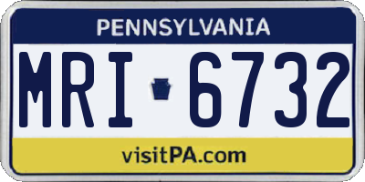 PA license plate MRI6732