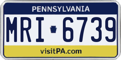 PA license plate MRI6739