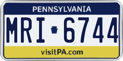 PA license plate MRI6744