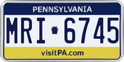 PA license plate MRI6745