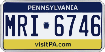 PA license plate MRI6746