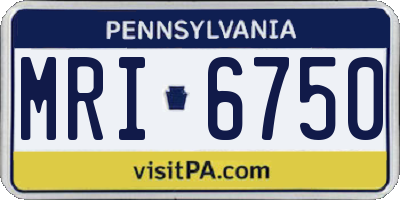 PA license plate MRI6750