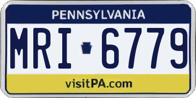PA license plate MRI6779
