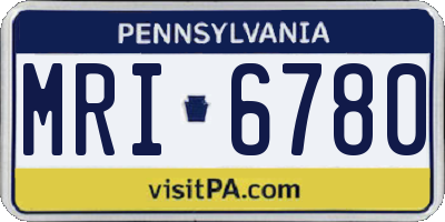 PA license plate MRI6780