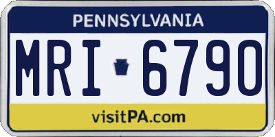 PA license plate MRI6790