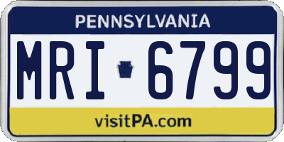 PA license plate MRI6799