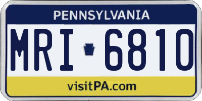 PA license plate MRI6810