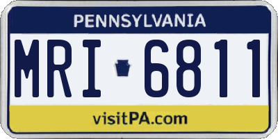 PA license plate MRI6811