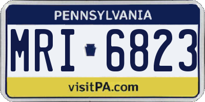 PA license plate MRI6823