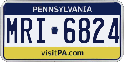 PA license plate MRI6824
