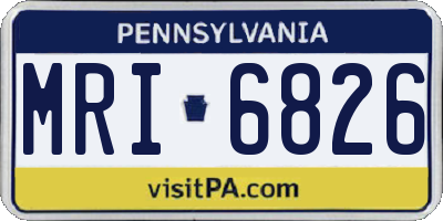 PA license plate MRI6826