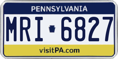 PA license plate MRI6827