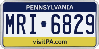 PA license plate MRI6829