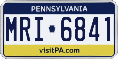 PA license plate MRI6841