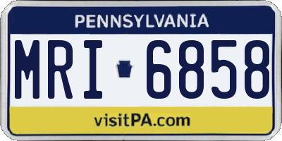 PA license plate MRI6858