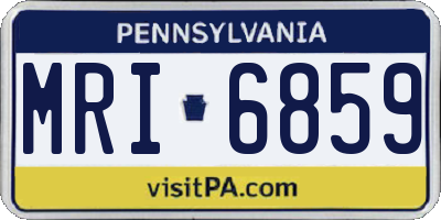 PA license plate MRI6859