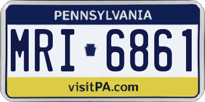 PA license plate MRI6861