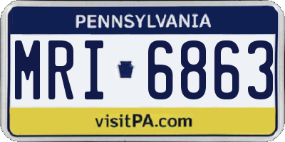 PA license plate MRI6863