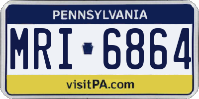PA license plate MRI6864