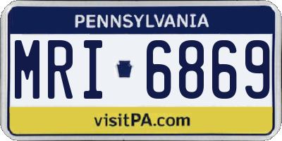 PA license plate MRI6869