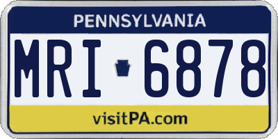 PA license plate MRI6878