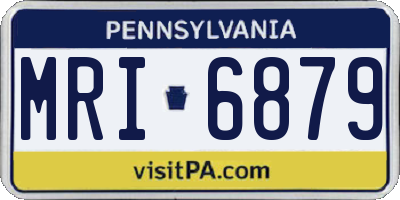 PA license plate MRI6879