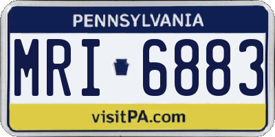 PA license plate MRI6883