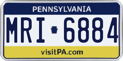 PA license plate MRI6884