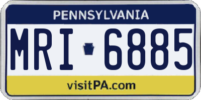 PA license plate MRI6885