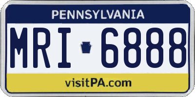 PA license plate MRI6888