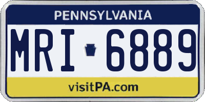 PA license plate MRI6889