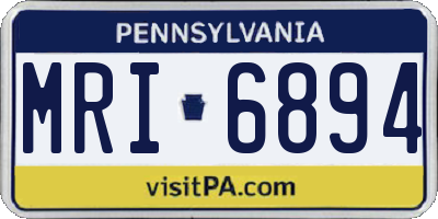 PA license plate MRI6894