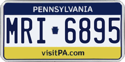 PA license plate MRI6895