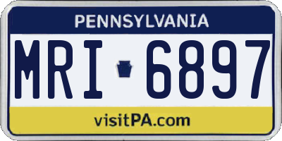 PA license plate MRI6897