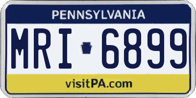PA license plate MRI6899