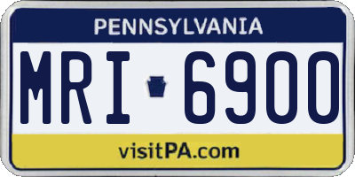 PA license plate MRI6900