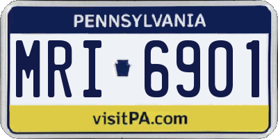 PA license plate MRI6901